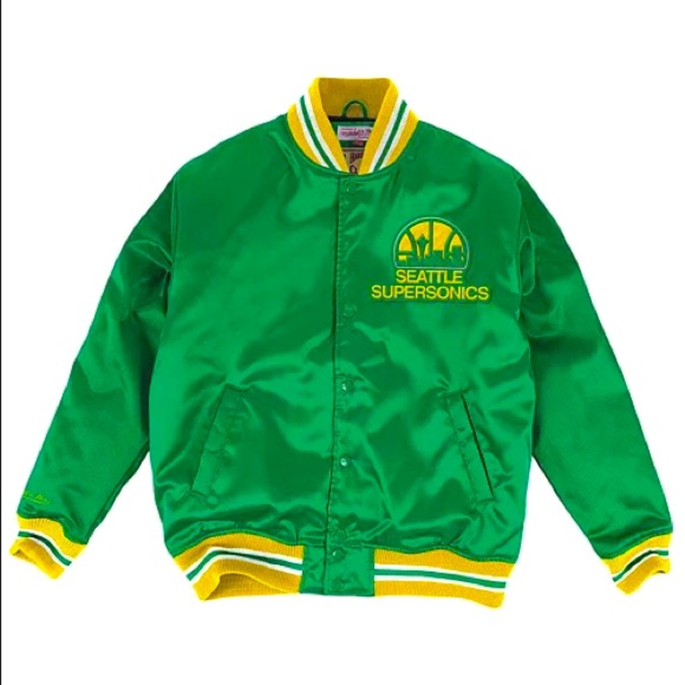 Authentic Mitchell & Ness Seattle Supersonics Thr… - image 1